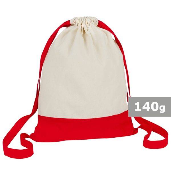 Sac de sport en coton | Tess rouge personnalisable avec logo