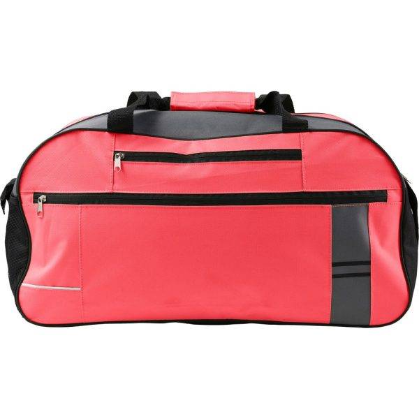Sac de sport, sac de voyage rouge personnalisable avec logo