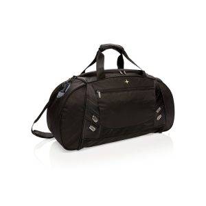 Sac de sport/weekend noir personnalisable avec logo