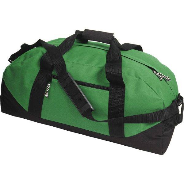 Sac de voyage vert personnalisable avec logo – réf. V4468-06