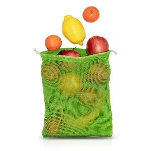 Sac en coton pour fruits et légumes, grand modèle | personnalisable – réf. V0055-10