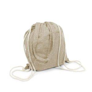 Sac en coton recyclé 2 en 1, sac à cordon et sac personnalisable – réf. V2149-20