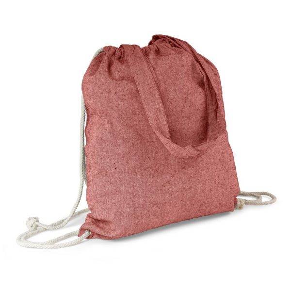 Sac en coton recyclé 2 en 1, sac à cordon et sac personnalisable – réf. V6792-05