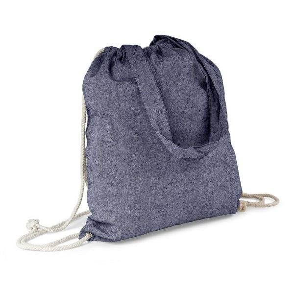 Sac en coton recyclé 2 en 1, sac à cordon et sac personnalisable – réf. V6792-11