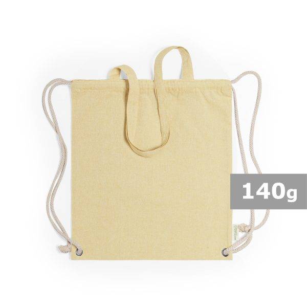 Sac en coton recyclé 2 en 1, sac à cordon et sac personnalisable – réf. V6792/A-08