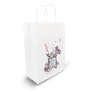 Sac en papier A5 Dialla SX blanc personnalisable avec logo