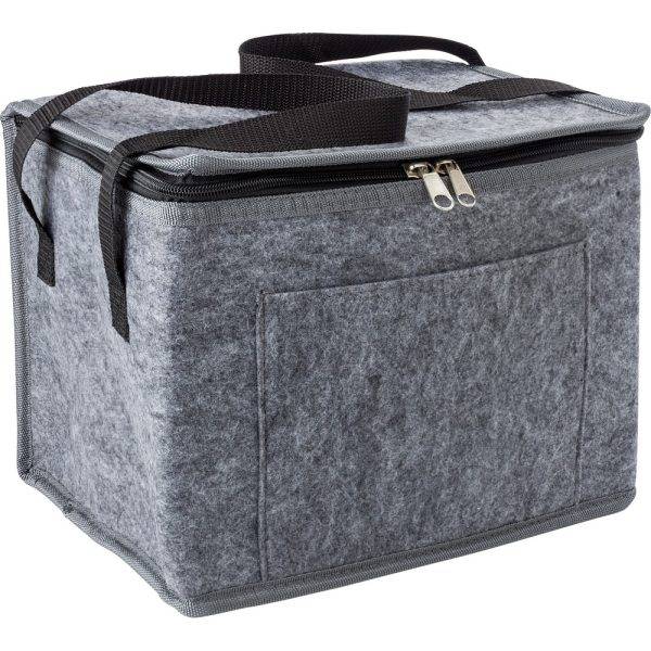 Sac isotherme en feutre RPET graphite personnalisable avec logo