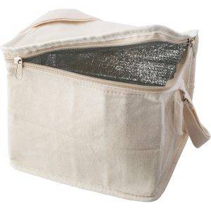 Sac isotherme en jute de coton kaki personnalisable avec logo