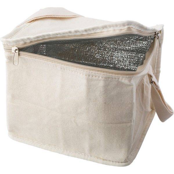 Sac isotherme en jute de coton kaki personnalisable avec logo