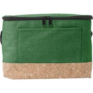 Sac isotherme finition liège vert personnalisable avec logo