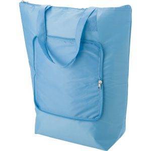 Sac isotherme pliable, shopping bag bleu clair personnalisable