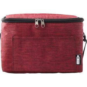 Sac isotherme RPET rouge personnalisable avec logo