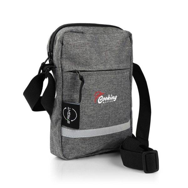 Sac porté épaule B'RIGHT RPET | Hector gris personnalisable avec logo