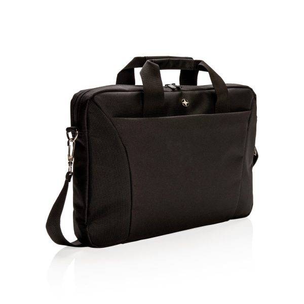 Sac pour ordinateur portable 15.4” noir personnalisable avec logo