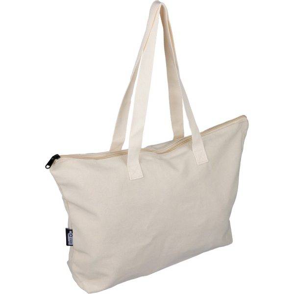 Sac shopping beige personnalisable avec logo – réf. VB157-20