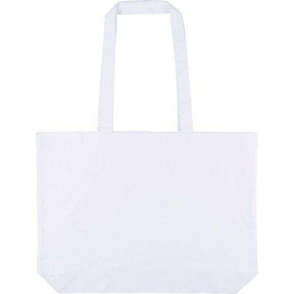 Sac shopping blanc personnalisable avec logo – réf. VB142-02