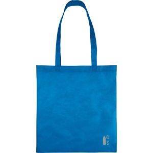 Sac shopping bleu clair personnalisable avec logo – réf. VA516-23