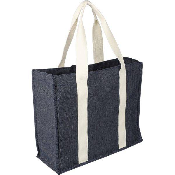 Sac shopping bleu marine personnalisable avec logo