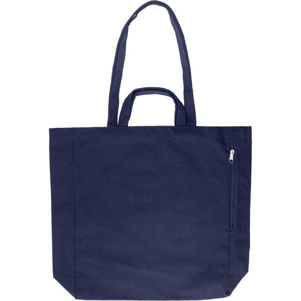 Sac shopping bleu personnalisable avec logo – réf. V1278-11