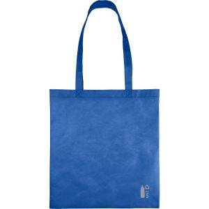 Sac shopping bleu personnalisable avec logo – réf. VA516-11