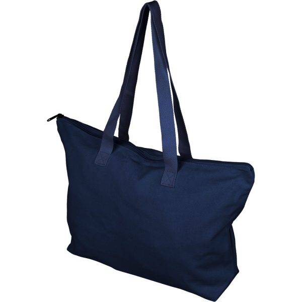 Sac shopping bleu personnalisable avec logo – réf. VB157-11