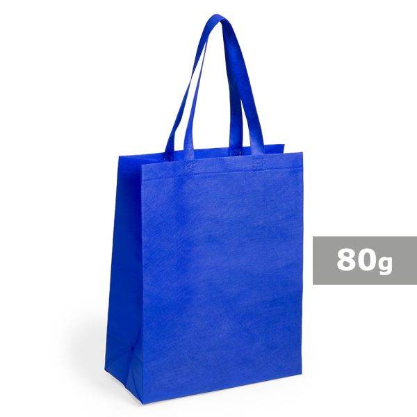 Sac shopping bleu personnalisable avec logo