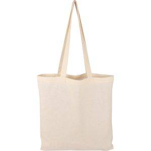 Sac shopping brun claire personnalisable avec logo – réf. VA412-18
