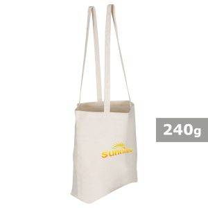 Sac shopping en coton Ameer beige personnalisable avec logo
