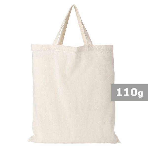 Sac shopping en coton beige personnalisable avec logo – réf. V5802-20