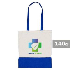 Sac shopping en coton Ellen bleu marine personnalisable avec logo