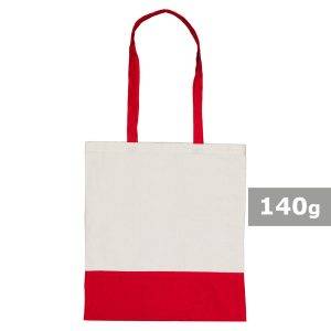 Sac shopping en coton Ellen rouge personnalisable avec logo