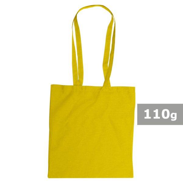 Sac shopping en coton jaune personnalisable avec logo