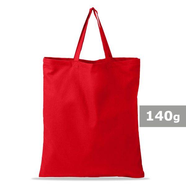 Sac shopping en coton Lettie rouge personnalisable avec logo