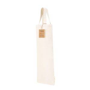 Sac shopping en coton recyclé beige personnalisable avec logo