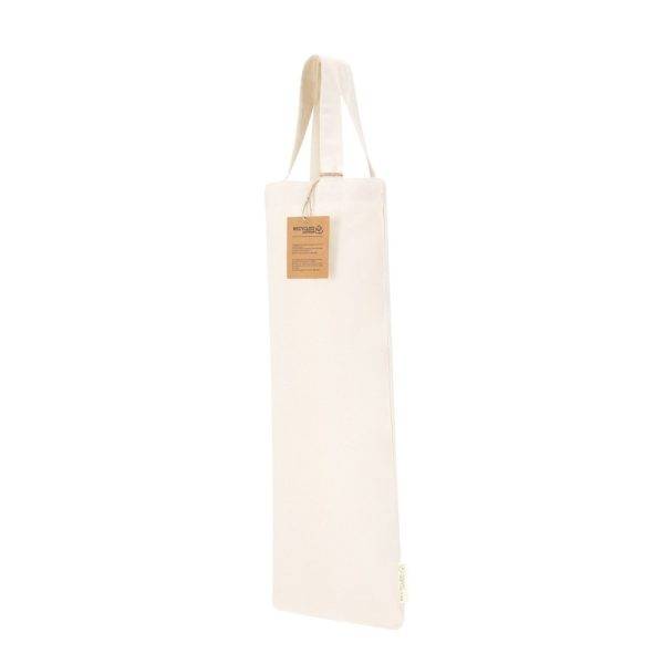 Sac shopping en coton recyclé beige personnalisable avec logo