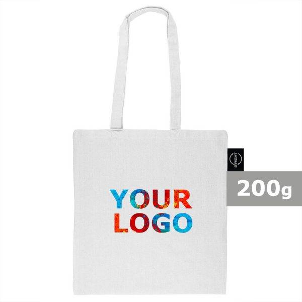 Sac shopping en coton recyclé et polyester recyclé personnalisable