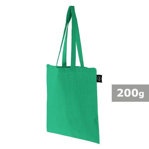 Sac shopping en coton recyclé et polyester recyclé personnalisable – réf. V8822-10