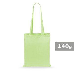 Sac shopping en coton vert pastel personnalisable avec logo