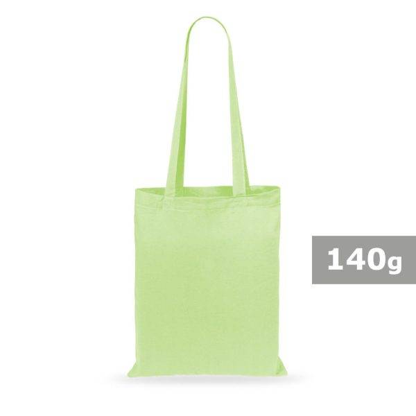 Sac shopping en coton vert pastel personnalisable avec logo