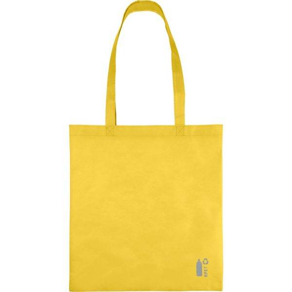 Sac shopping jaune personnalisable avec logo – réf. VA516-08