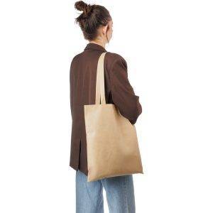 Sac Shopping kaki personnalisable avec logo – réf. VA515-25