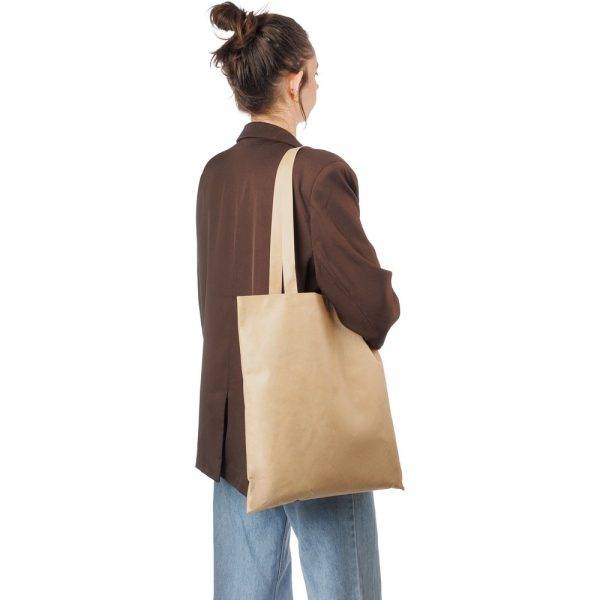 Sac Shopping kaki personnalisable avec logo – réf. VA515-25