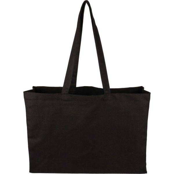 Sac shopping noir personnalisable avec logo – réf. VA407-03