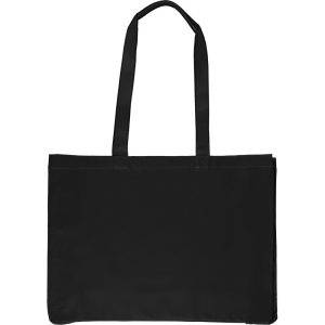 Sac shopping noir personnalisable avec logo – réf. VA409-03