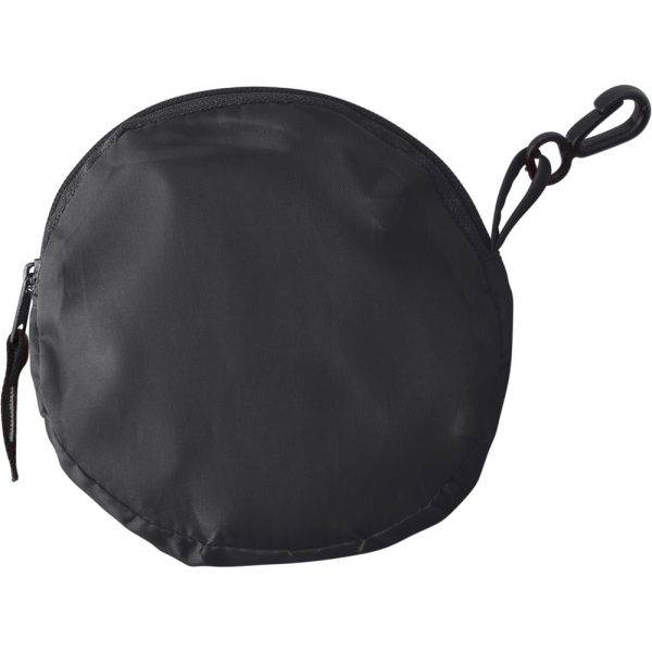 Sac shopping plable noir personnalisable avec logo