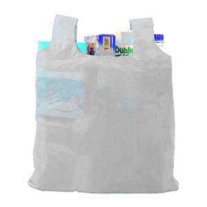 Sac shopping pliable blanc personnalisable avec logo – réf. V5804-02