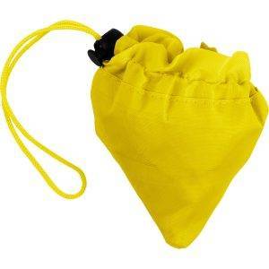 Sac shopping pliable jaune personnalisable avec logo