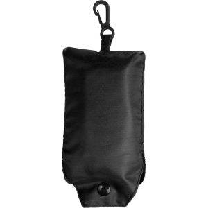 Sac shopping pliable noir personnalisable avec logo – réf. V5804-03