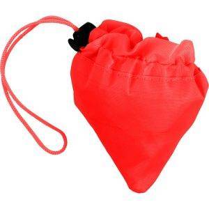 Sac shopping pliable rouge personnalisable avec logo