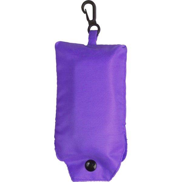 Sac shopping pliable violet personnalisable avec logo